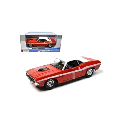 Miniatura Dodge Challenger R/t 1970 Maisto Rojo 1/24 - Rojo