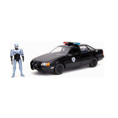 Ford Taurus 1986 Robocop Jada 1:24 Negro Coleccionable Fundición